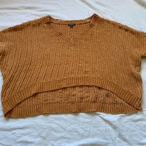 Orange knit cropped sweater